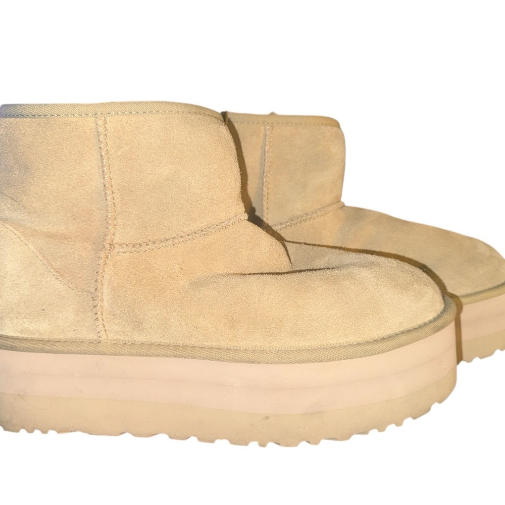 UGG Classic Mini Platform Boots Sand Size 10